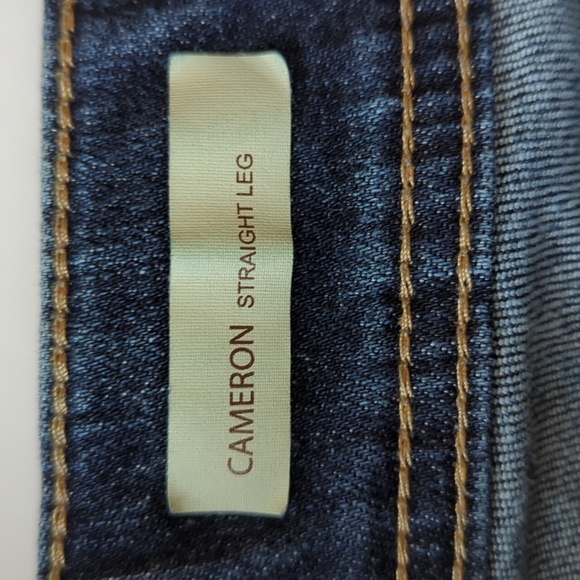 Kut from the Kloth Cameron Straight Leg Distressed Rolled Hem Jeans 4 Blue - Picture 2 of 16